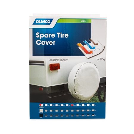 Camco COVER, SPARETIRE I / 28IN DIAMETER VINYL, ARCTIC WHITE 45345